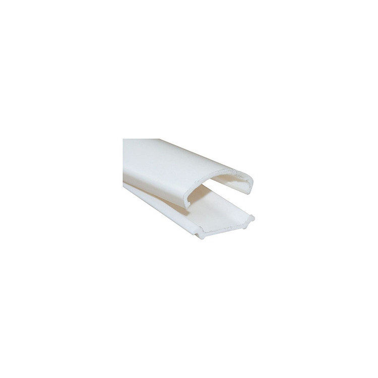Profil moulure D cache-câble moyen modèle blanc - Largeur 16mm / longueur  2,5m pour mobilhome