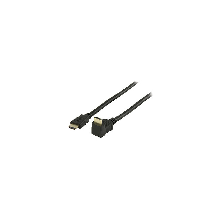 Câble HDMI avec éthernet et connecteur coudé - Longueur 2m