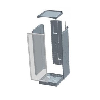 Cabine de douche encastrable complète 750X750
