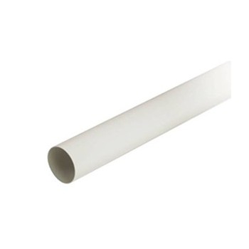 Tube de descente de gouttière en PVC blanc Ø 50 - Longueur 4 M