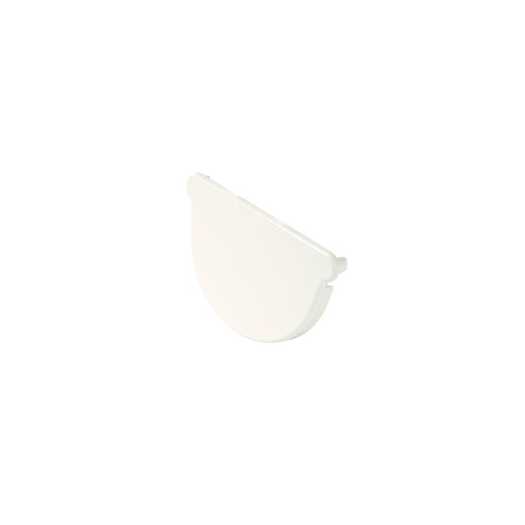 Fond de gouttière demi-ronde LG16 universel en PVC blanc
