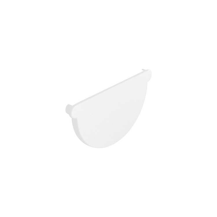 Fond de gouttière demi-ronde LG25 universel en PVC blanc