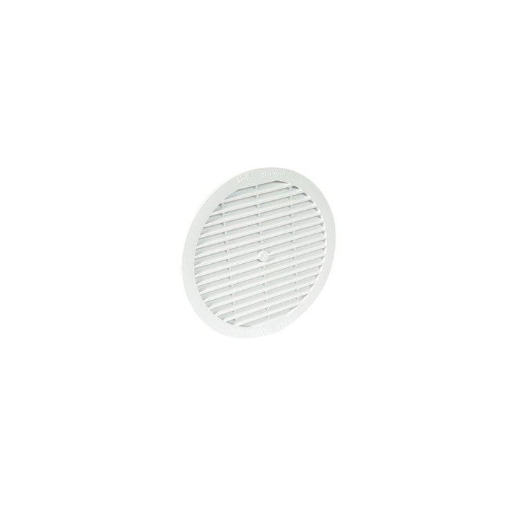 Grille d'aération ronde blanche avec moustiquaire Ø198 pour mobilhome