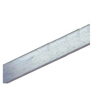 Tringle plate pour rideau en aluminium brut - Longueur 5m