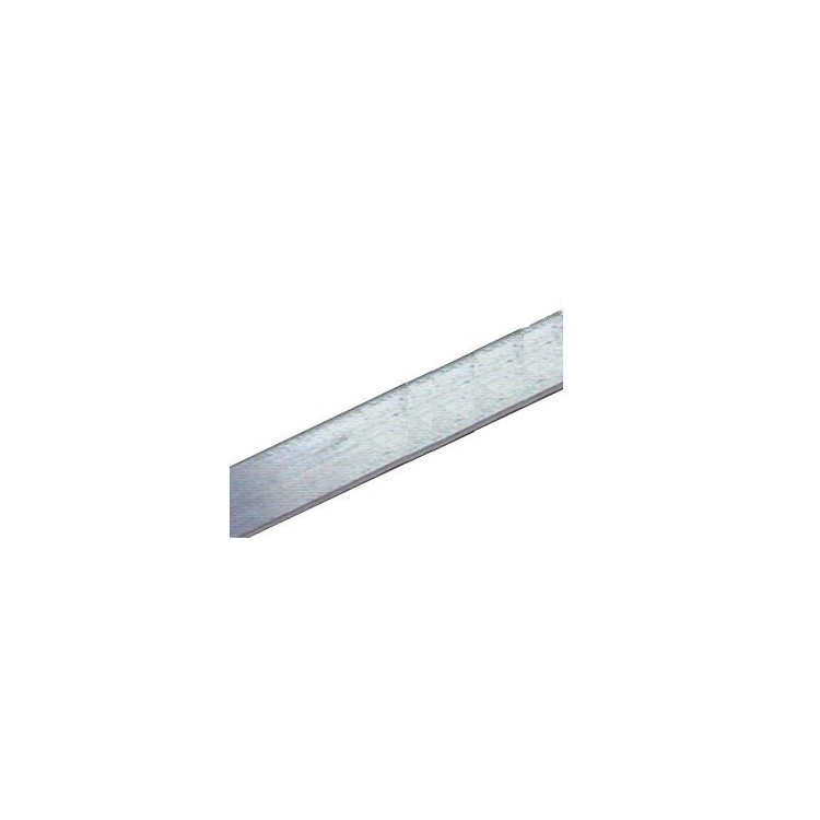 Tringle plate pour rideau en aluminium brut - Longueur 5m