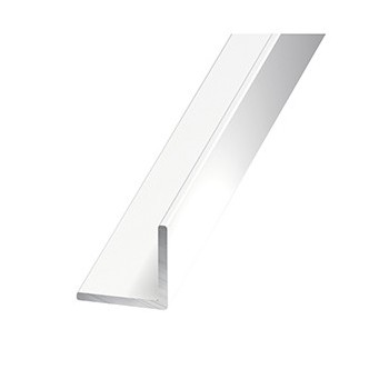 Cornière blanche en acier galvanisé forme L - Longueur 2,5m