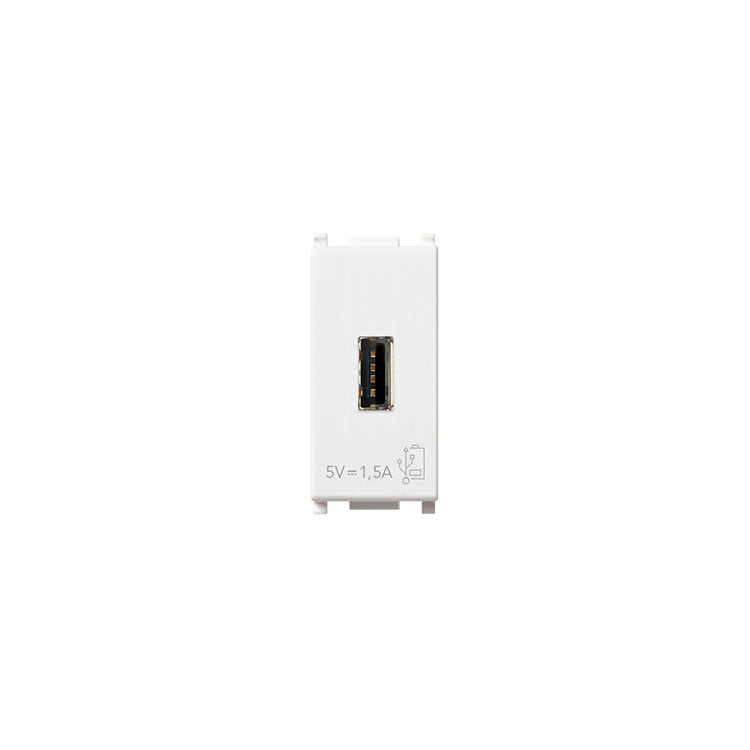 Prise USB blanche 5V - 1,5A