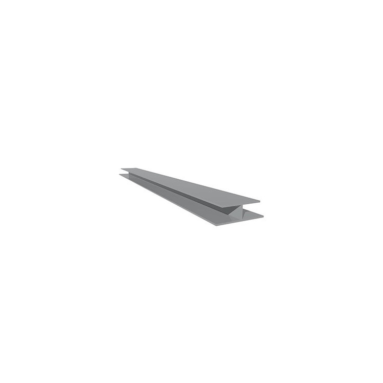 Profil H gris en PVC épaisseur 6mm longueur 2,40m