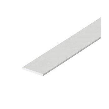 Profil plat blanc en PVC 20x2mm longueur 2,05m