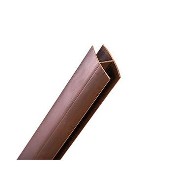 Profil de jonction forme H en PVC coloris marron