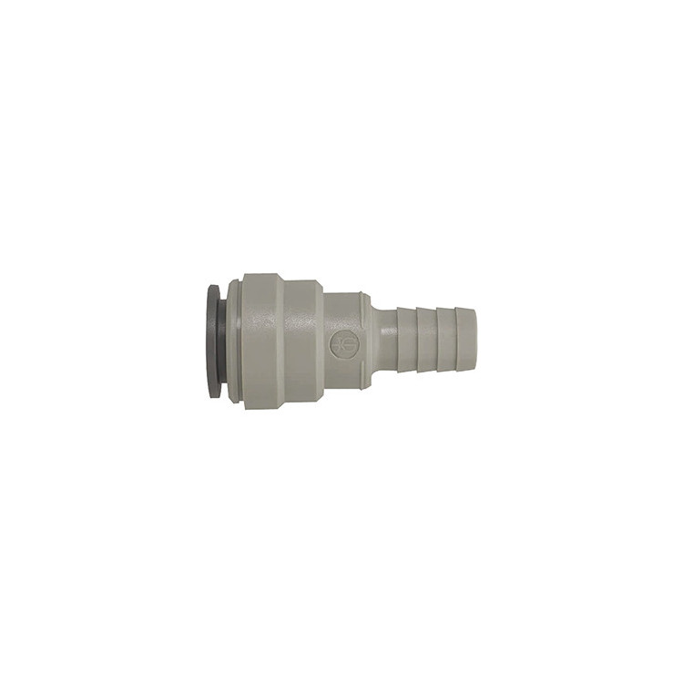 Connecteur à queue cannelée gris Ø22mm / 1/2 avec joint EPDM
