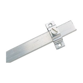 Support aluminium pour tringle à rideau plate