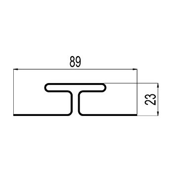 Profilé de jonction en H PVC blanc - Longueur 4,20m